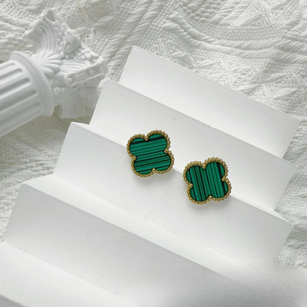 Four-leaf clover earrings