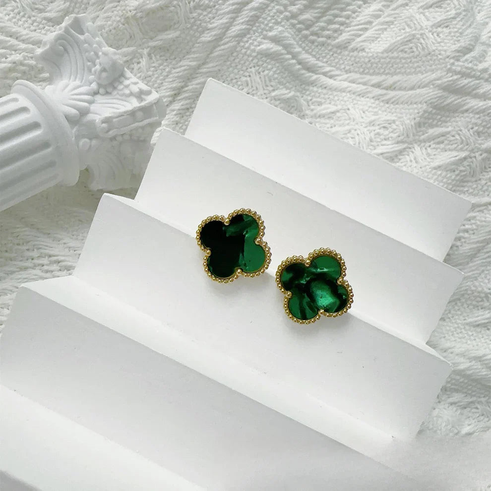 Four-leaf clover earrings