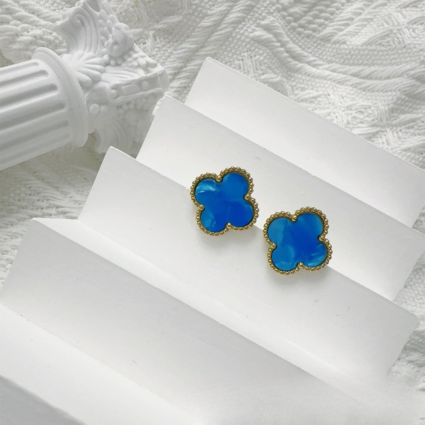 Four-leaf clover earrings