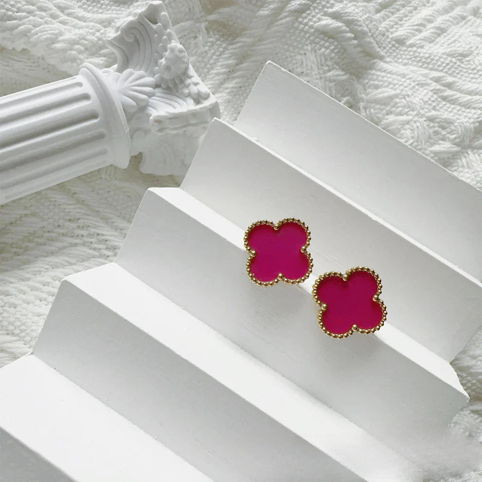 Four-leaf clover earrings