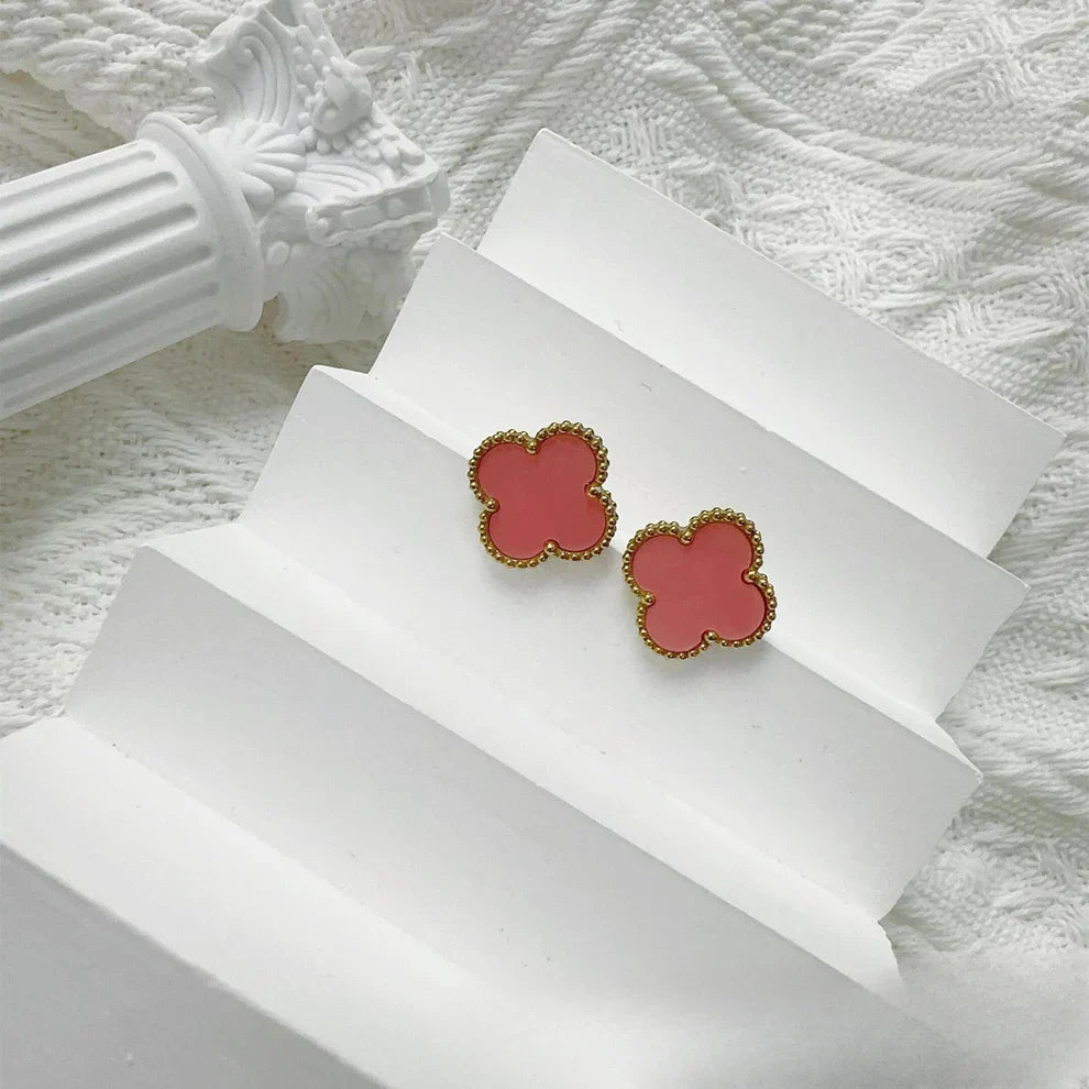 Four-leaf clover earrings