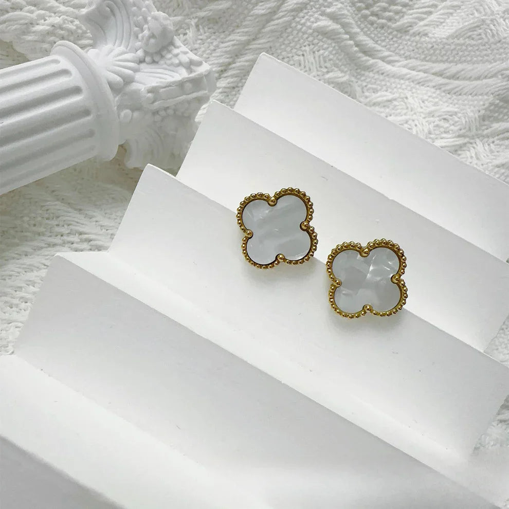 Four-leaf clover earrings