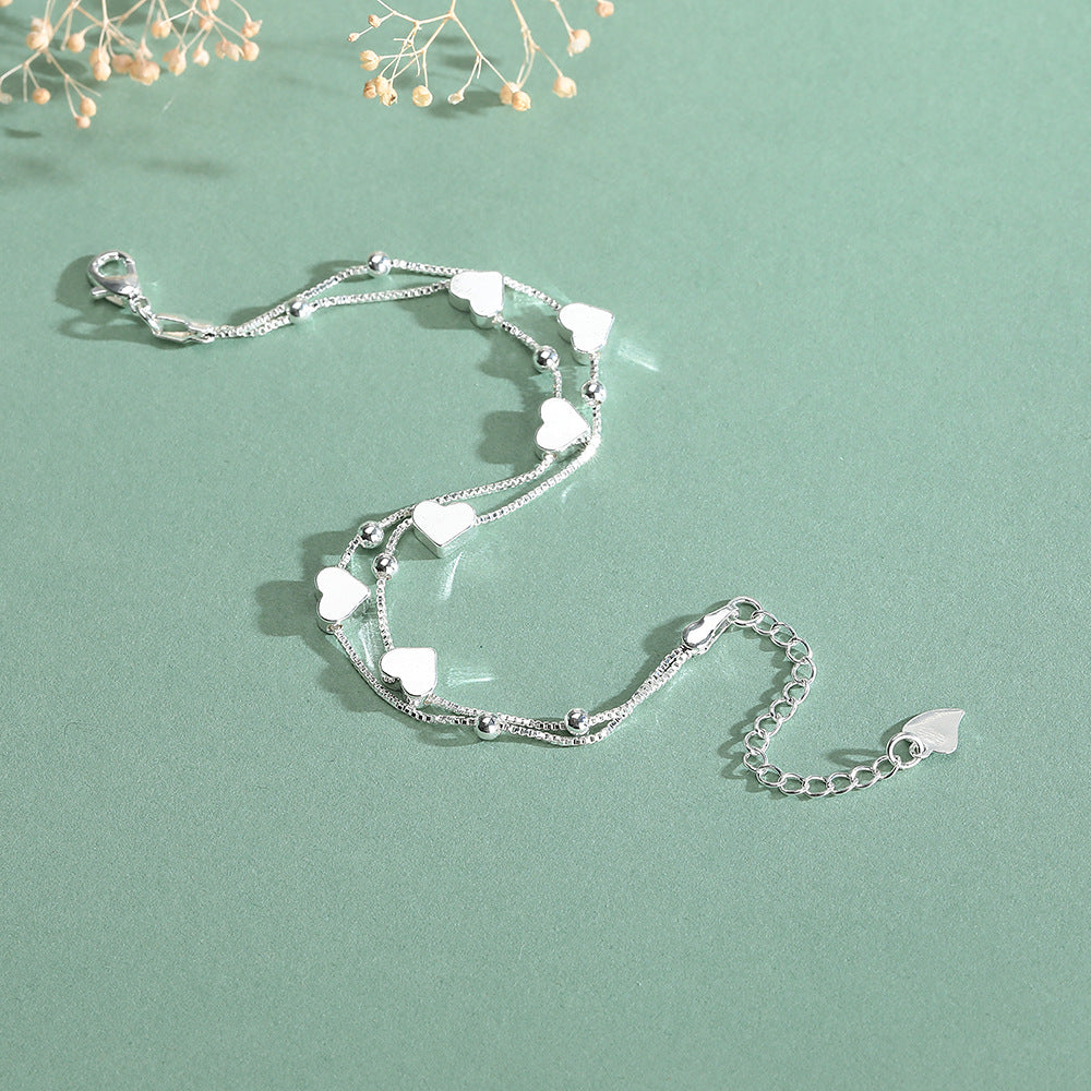 Love Double Sterling Silver Bracelet