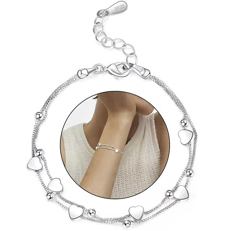 Love Double Sterling Silver Bracelet