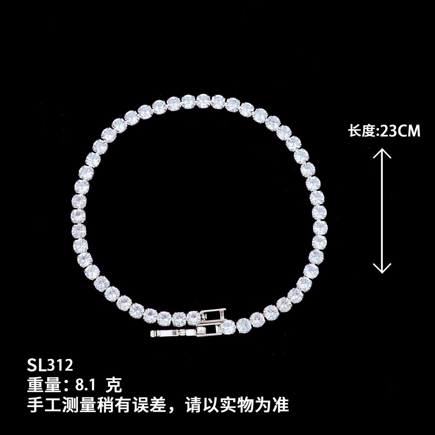 Super Sparkling Zircon Adjustable Bracelet