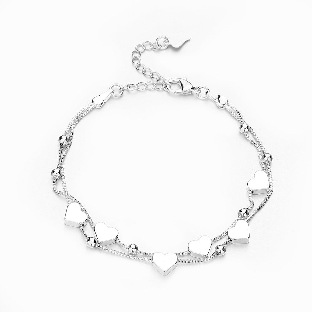 Love Double Sterling Silver Bracelet