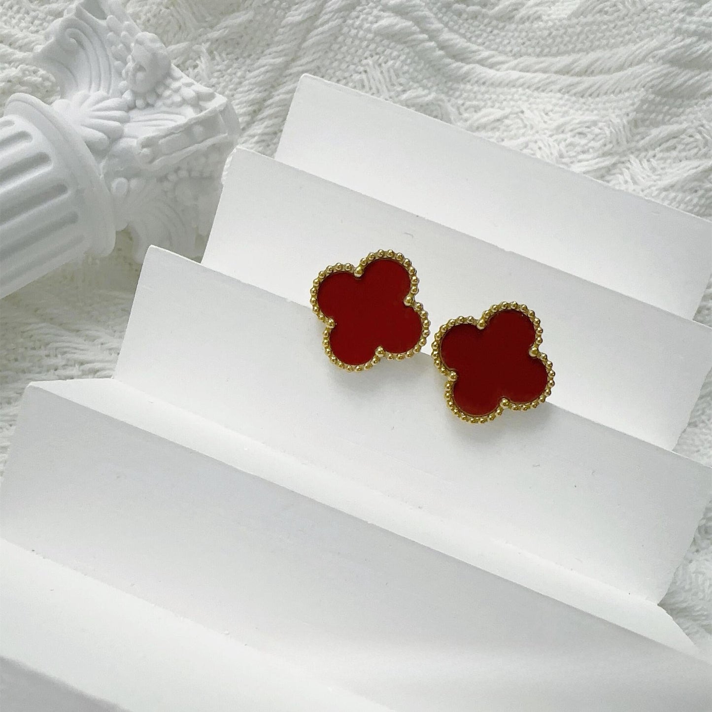 Four-leaf clover earrings