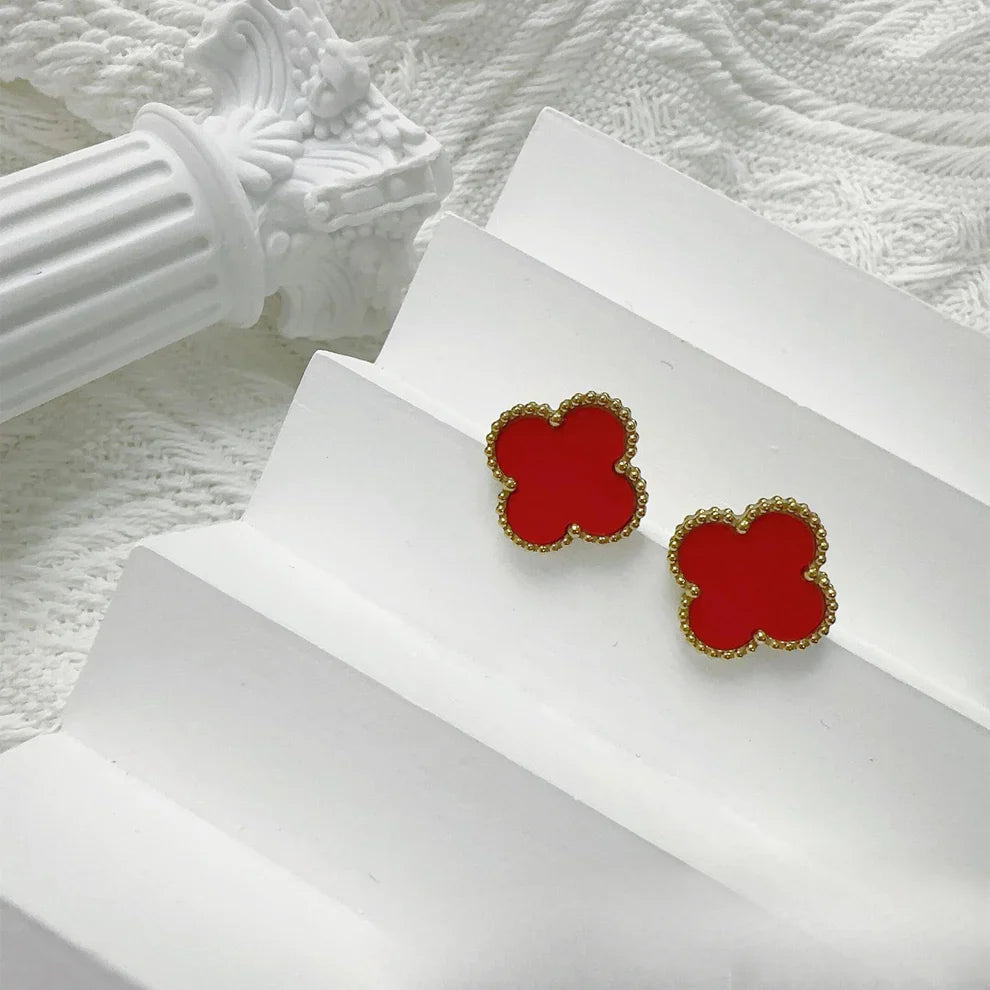 Four-leaf clover earrings