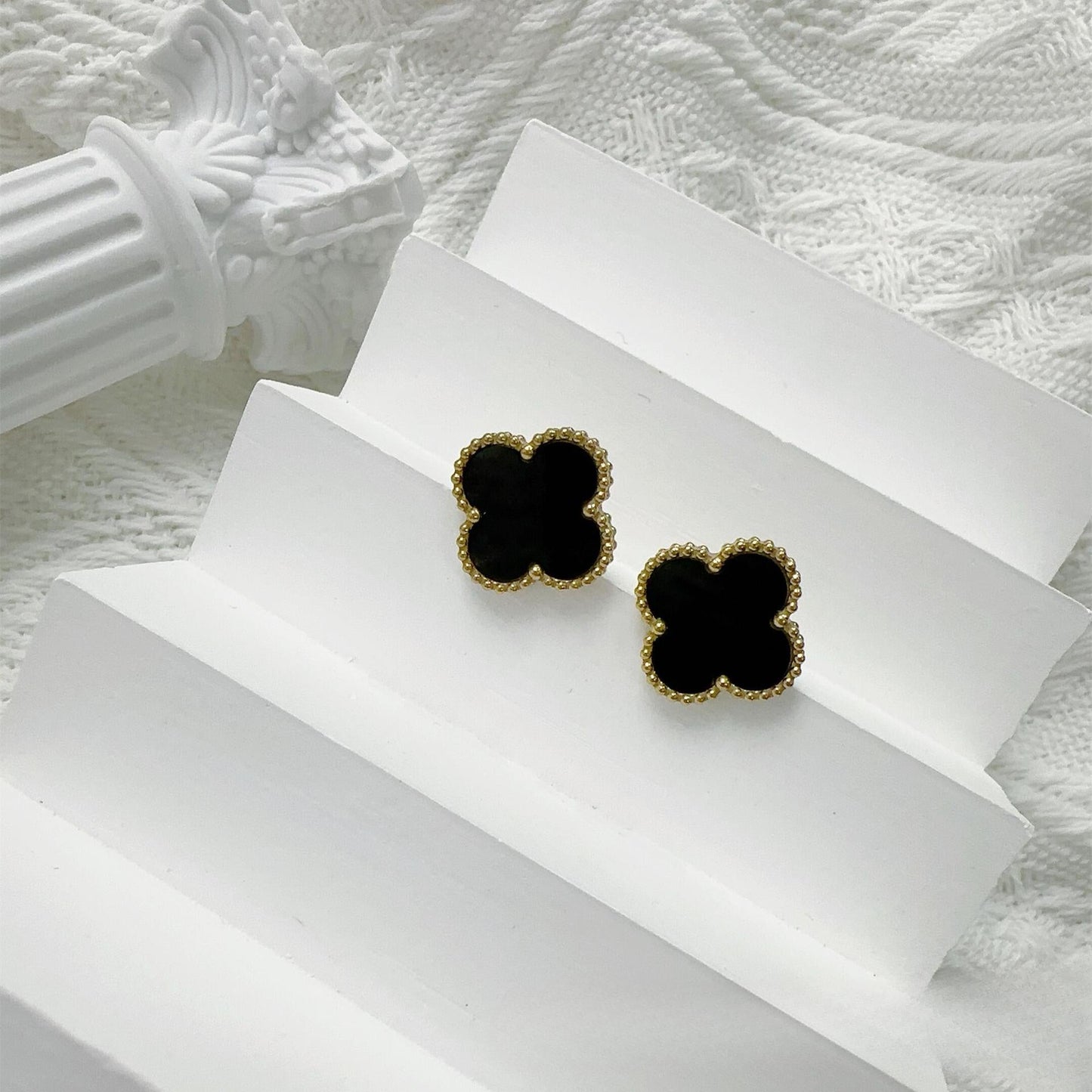 Four-leaf clover earrings