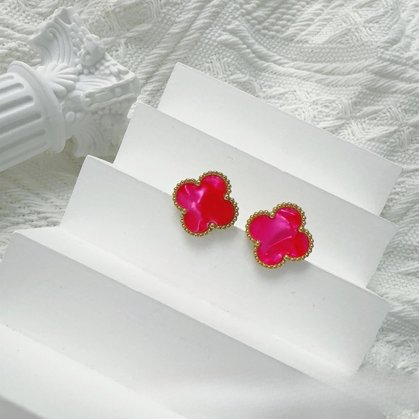 Four-leaf clover earrings