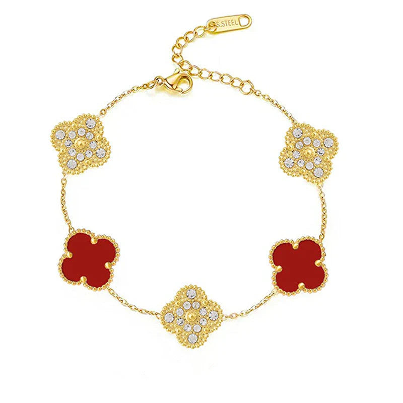 DELUXE DIAMOND CLOVER BRACELET